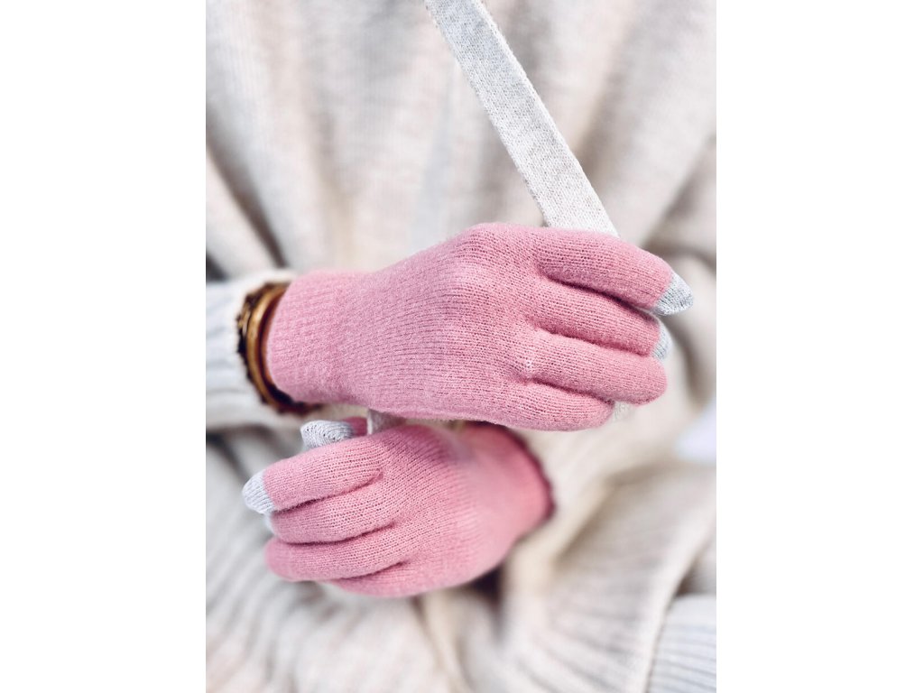 Dotykové rukavice Misty růžové