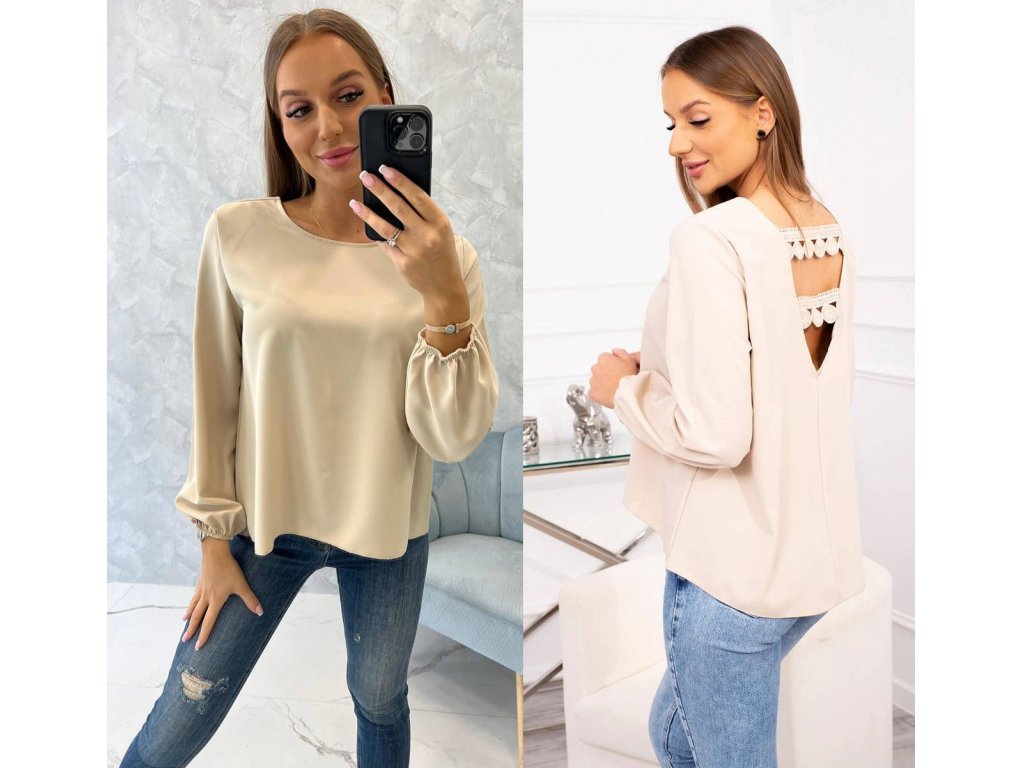 Elegantní halenka Abaigael světle béžová