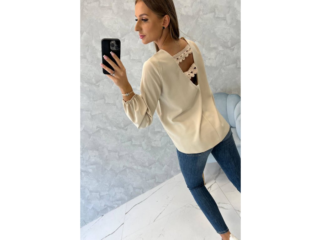 Elegantní halenka Abaigael světle béžová