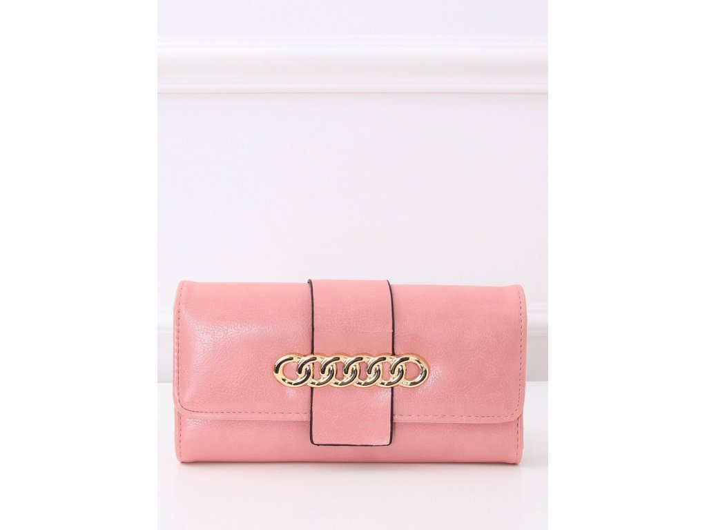 Elegantní peněženka se zlatým ornamentem Clarice růžová