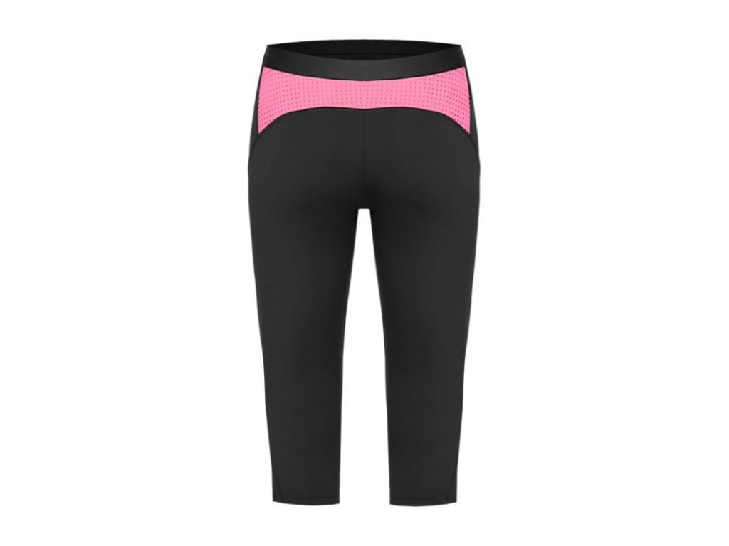Fitness legínové kraťasy Katie černé/růžové