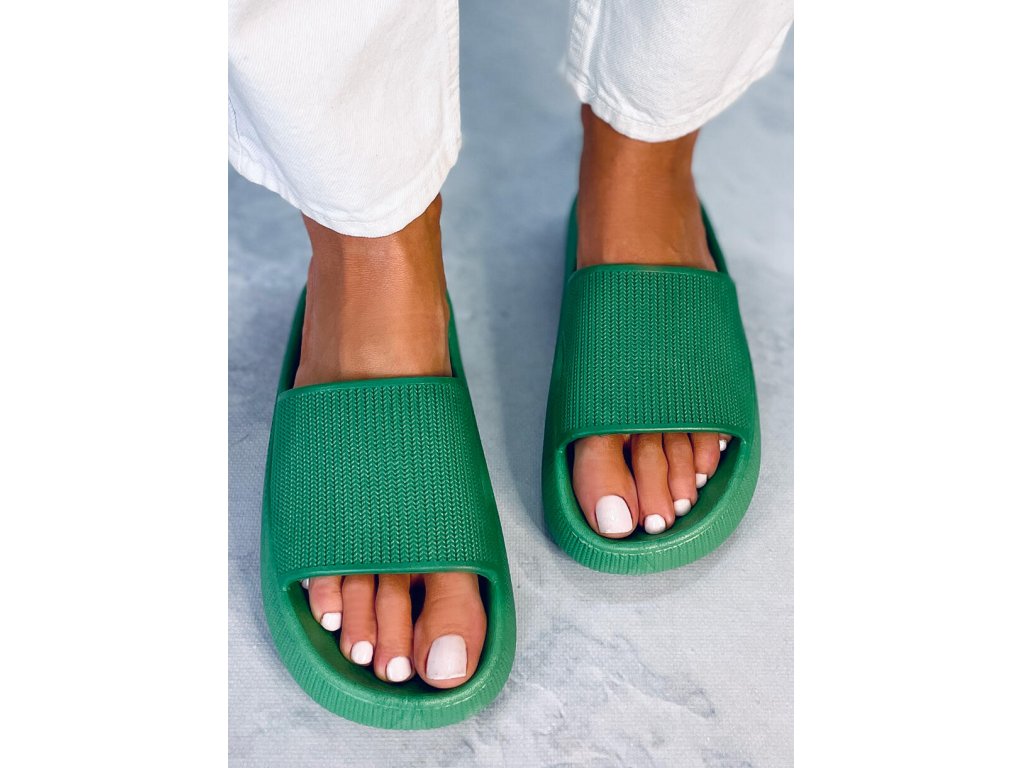 Gumové pantofle Abaigael zelené
