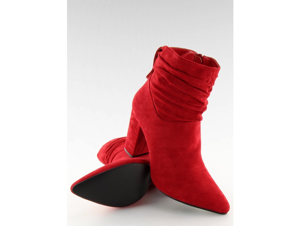 Kotníkové boty s podpatkem Gabi červené