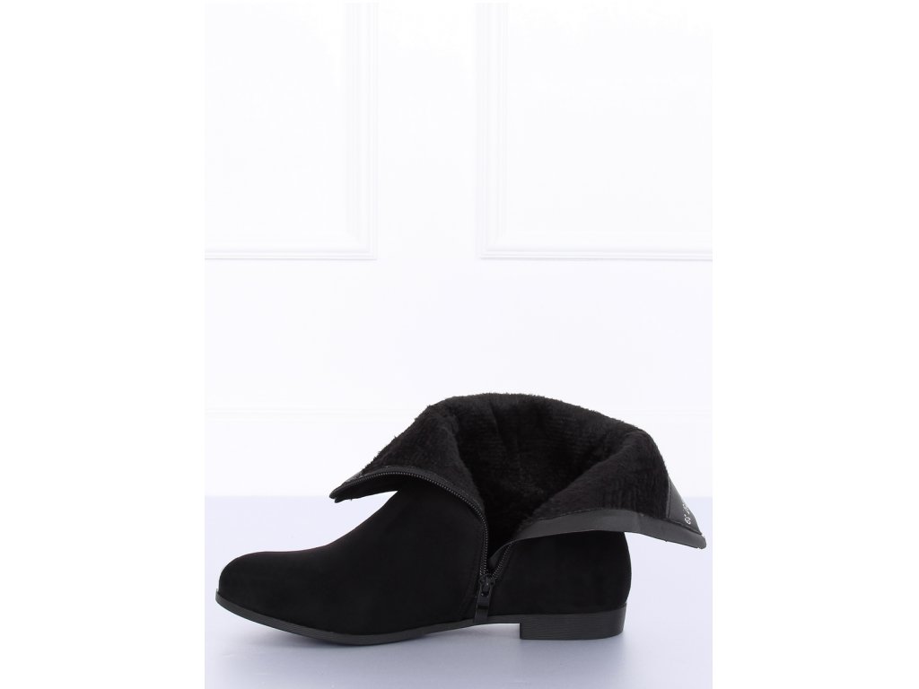 Kotníkové boty s třásněmi Ivvah černé