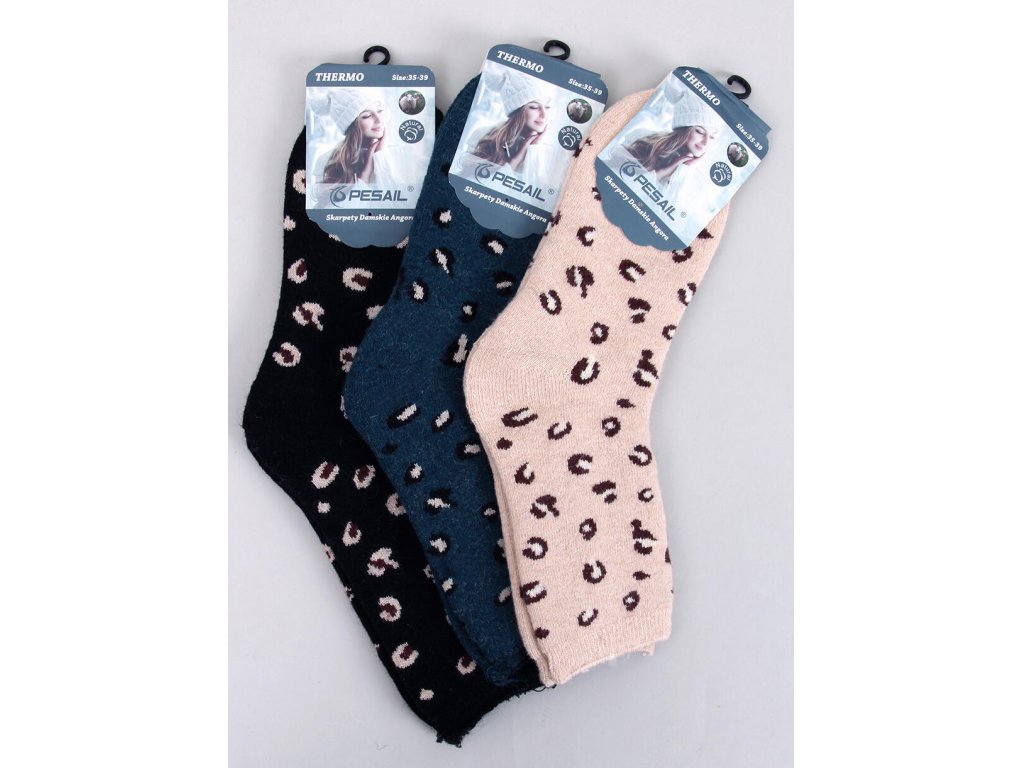 Leopardí ponožky Mandi sada 3 ks