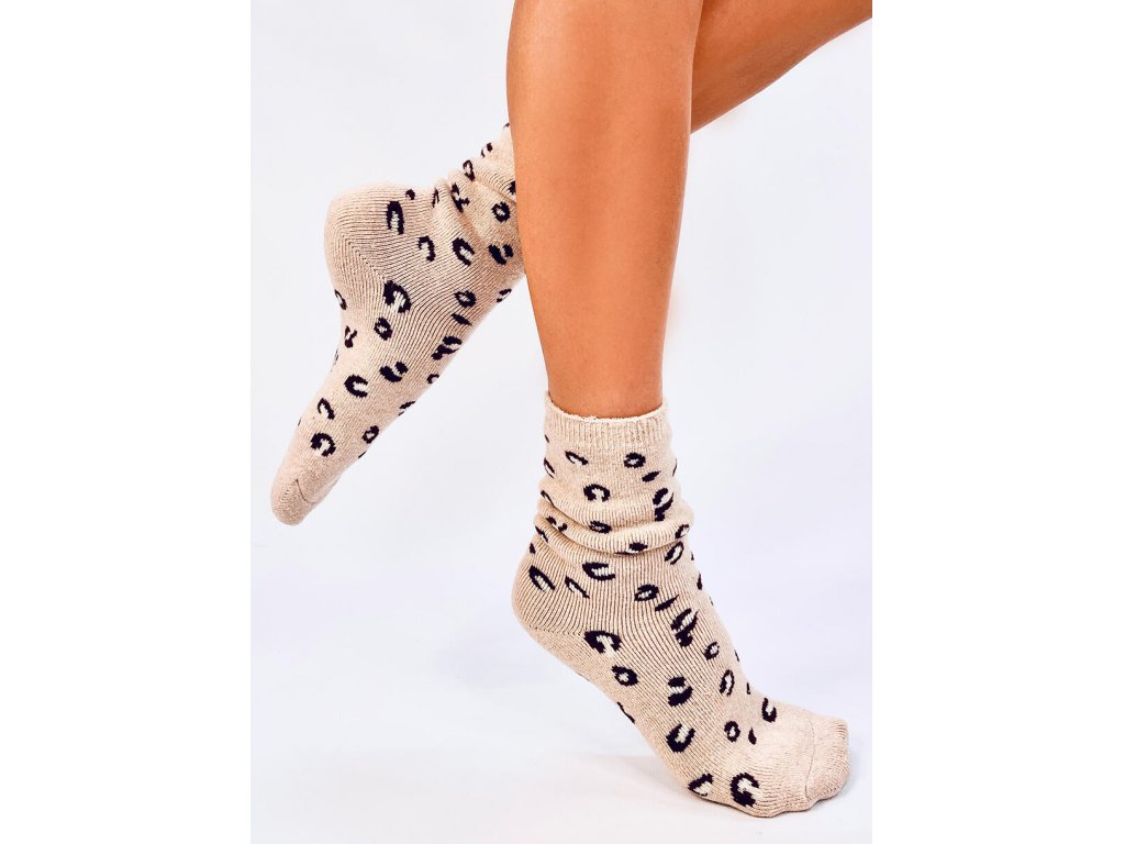 Leopardí ponožky Mandi sada 3 ks