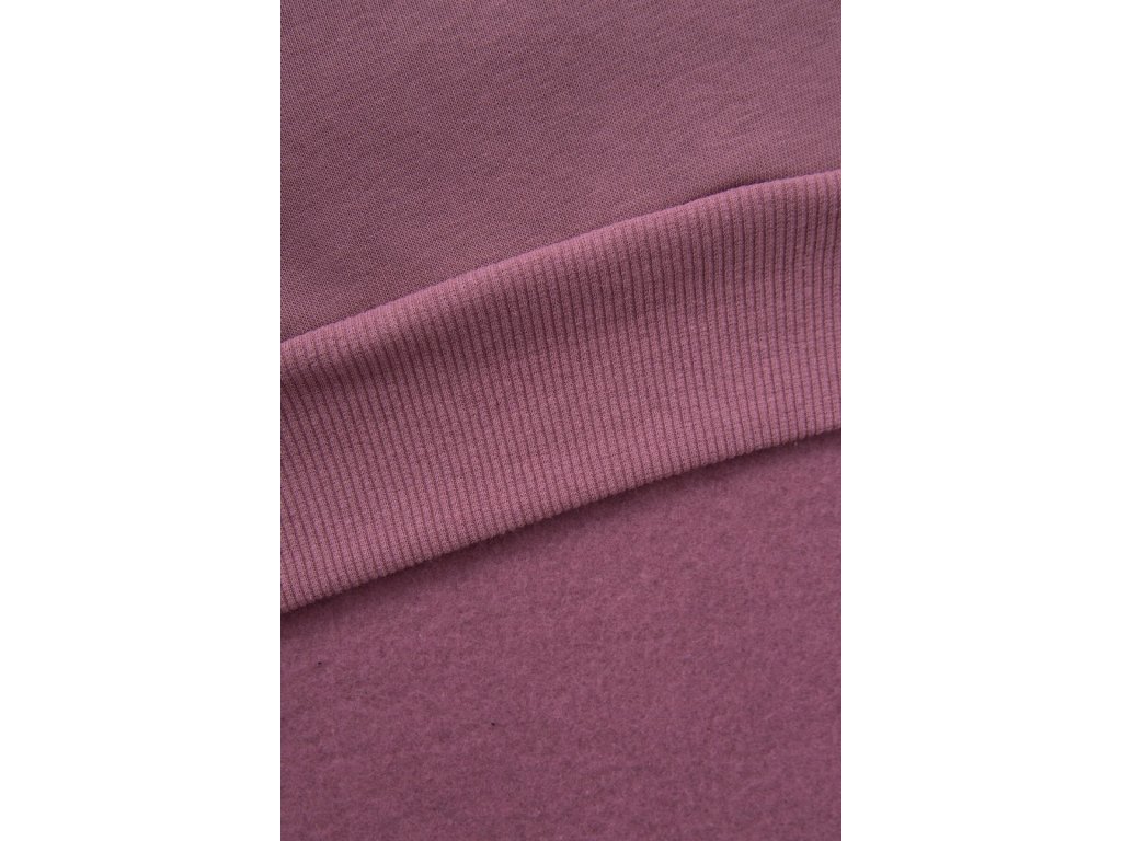 Mikinové šaty s rozparky Kit tmavě růžové/černé
