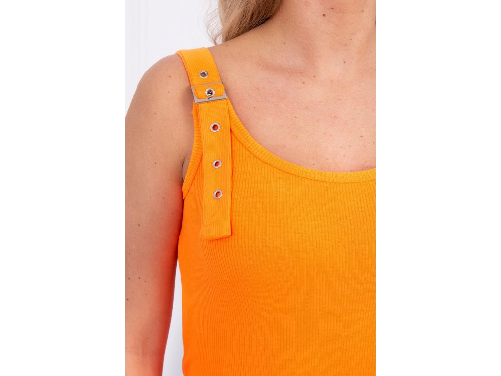 Mini šaty s pásky Titty neonově oranžové
