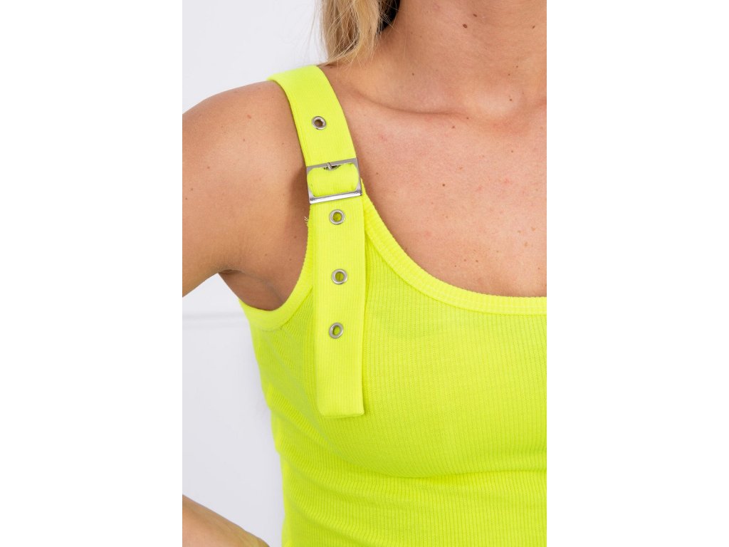 Mini šaty s pásky Titty neonově žluté