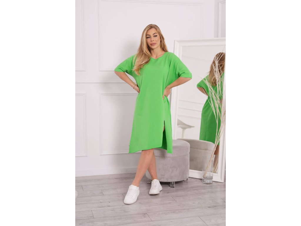 Oversize basic šaty Lacie zelené