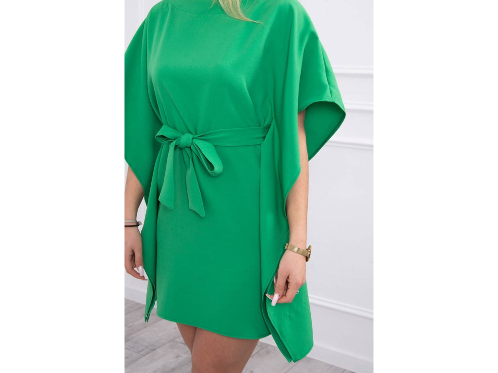 Oversize šaty s netopýřími rukávy Becci světle zelené