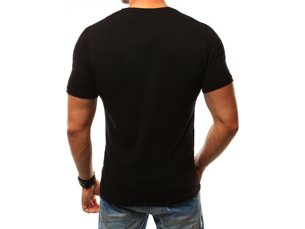 Pánské tričko s potiskem ohně Dangelo černé