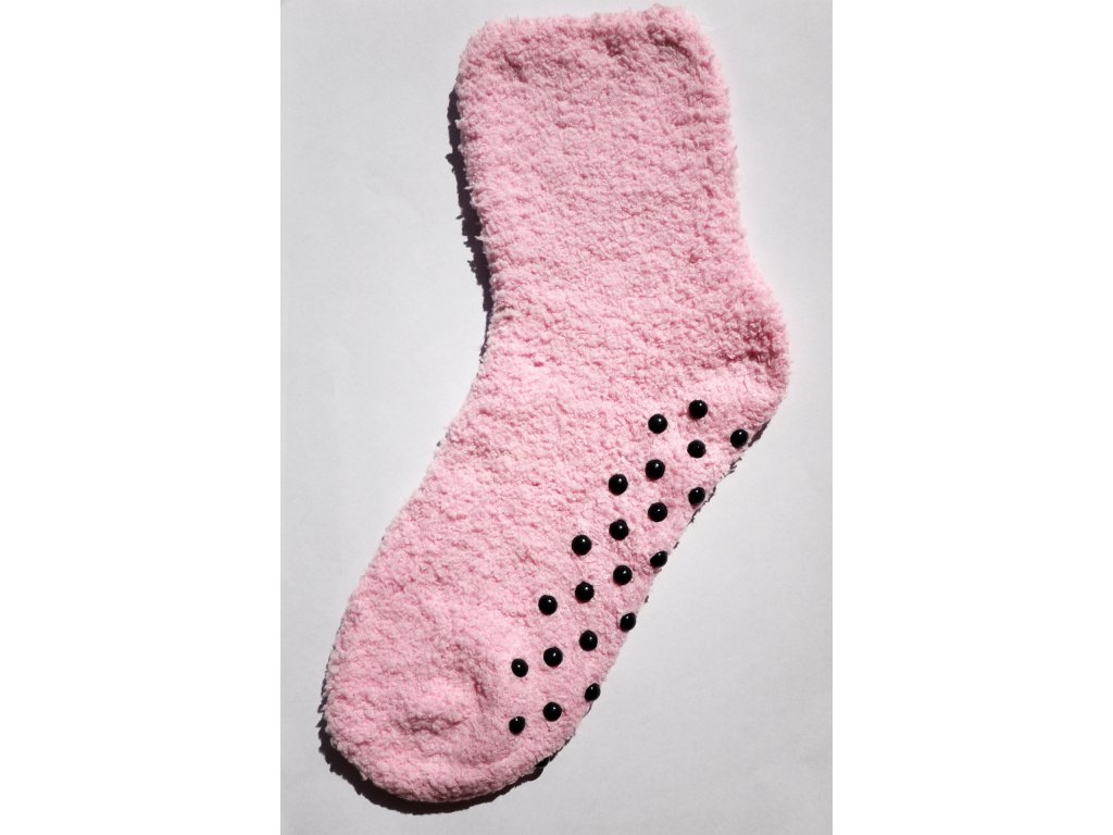 Plyšové ponožky Keri - sada 2 páry - růžové