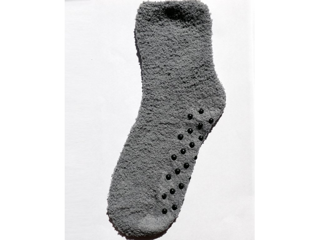 Plyšové ponožky Keri - sada 2 páry - šedé