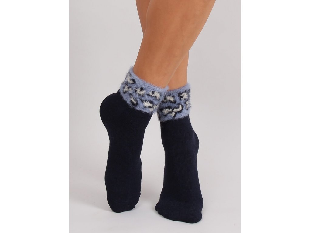Ponožky s kožešinou Marge granátové