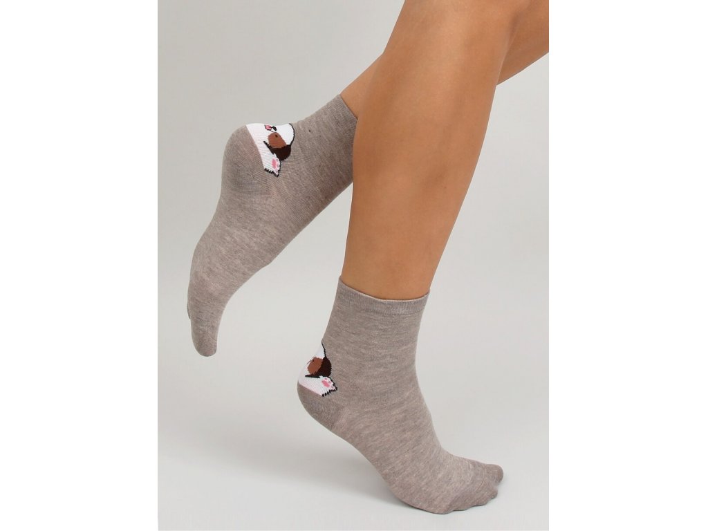 Ponožky s pejsky Sylva hnědé