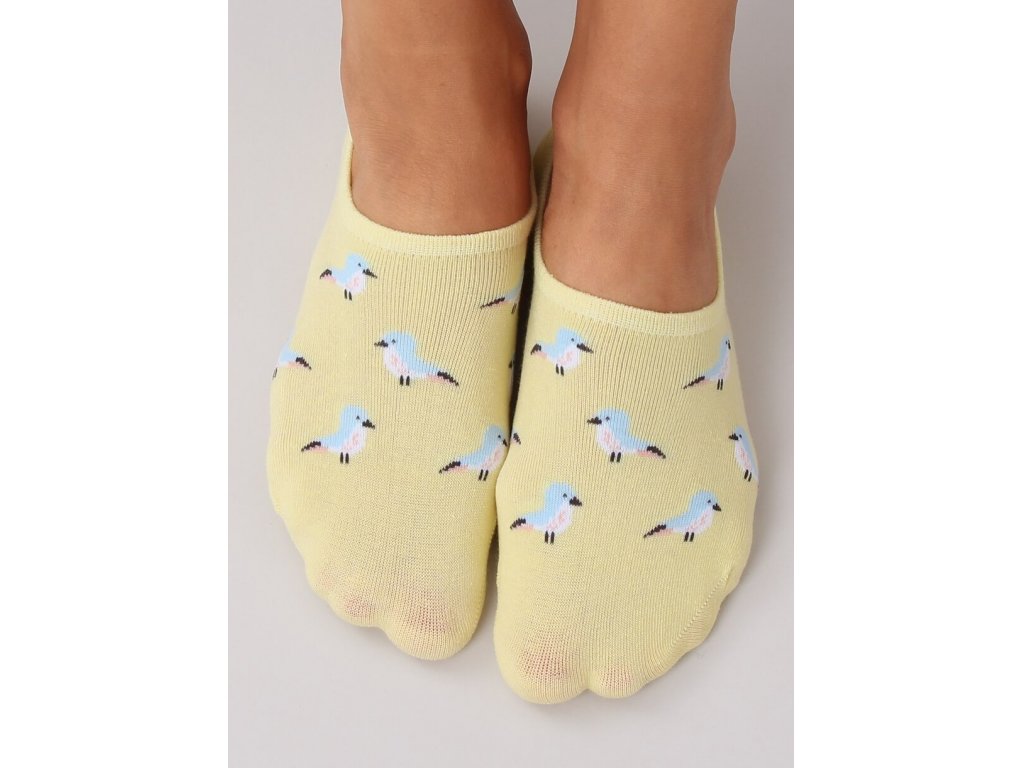 Ponožky ťapky s ptáčky Zandra