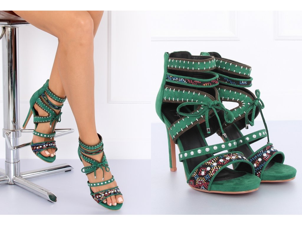 Sandály gladiátorky Mallory zelené
