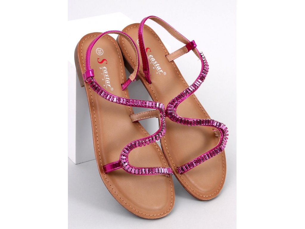 Sandály s krystaly Avalina růžové