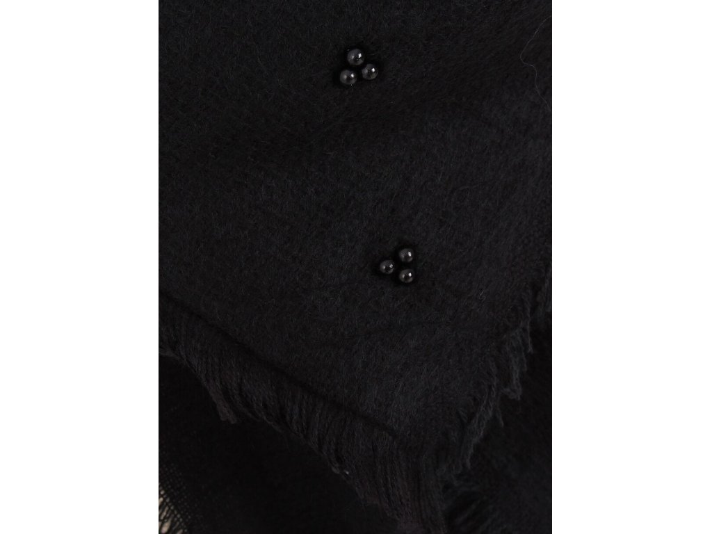 Šátek s korálky Joetta černý