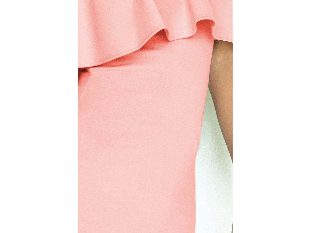 Šaty s volánkem Melyssa pastelově růžové