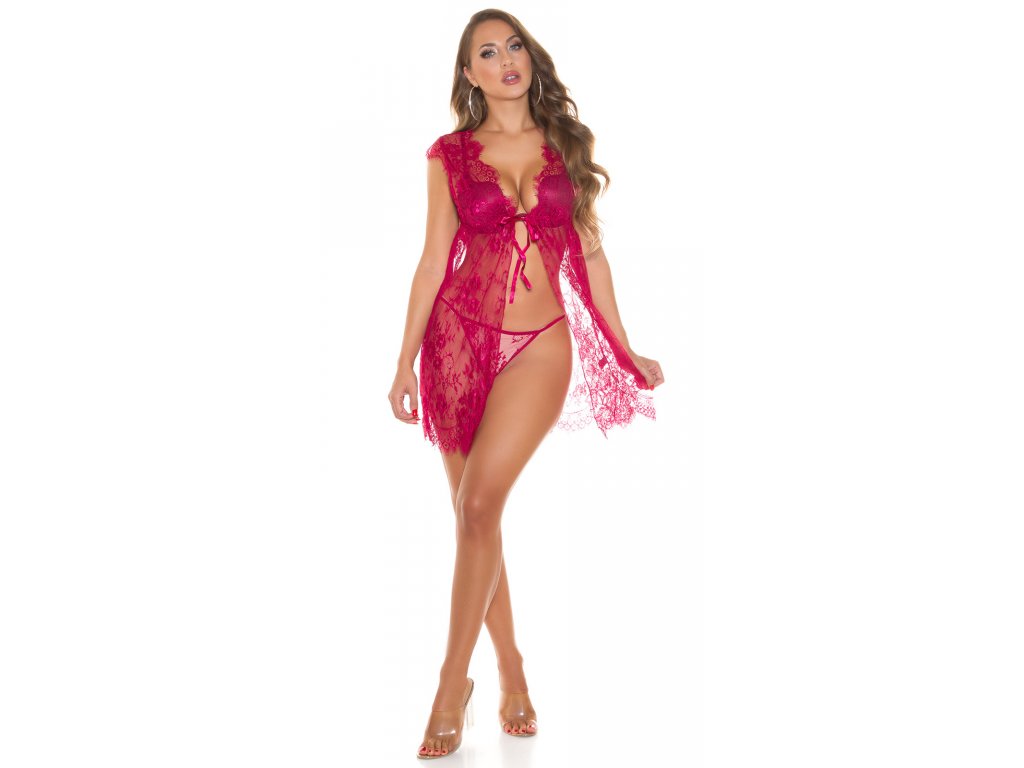 Sexy negližé s tangy Sorrel bordó