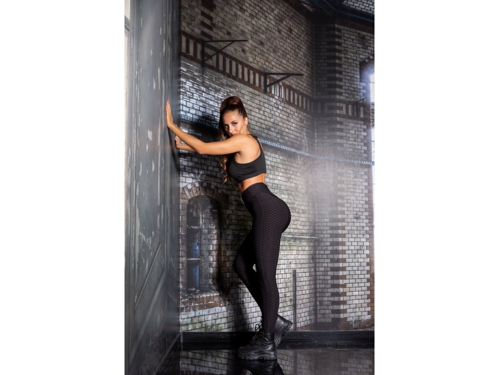 Sexy push-up legíny s vysokým pasem Arlette černé
