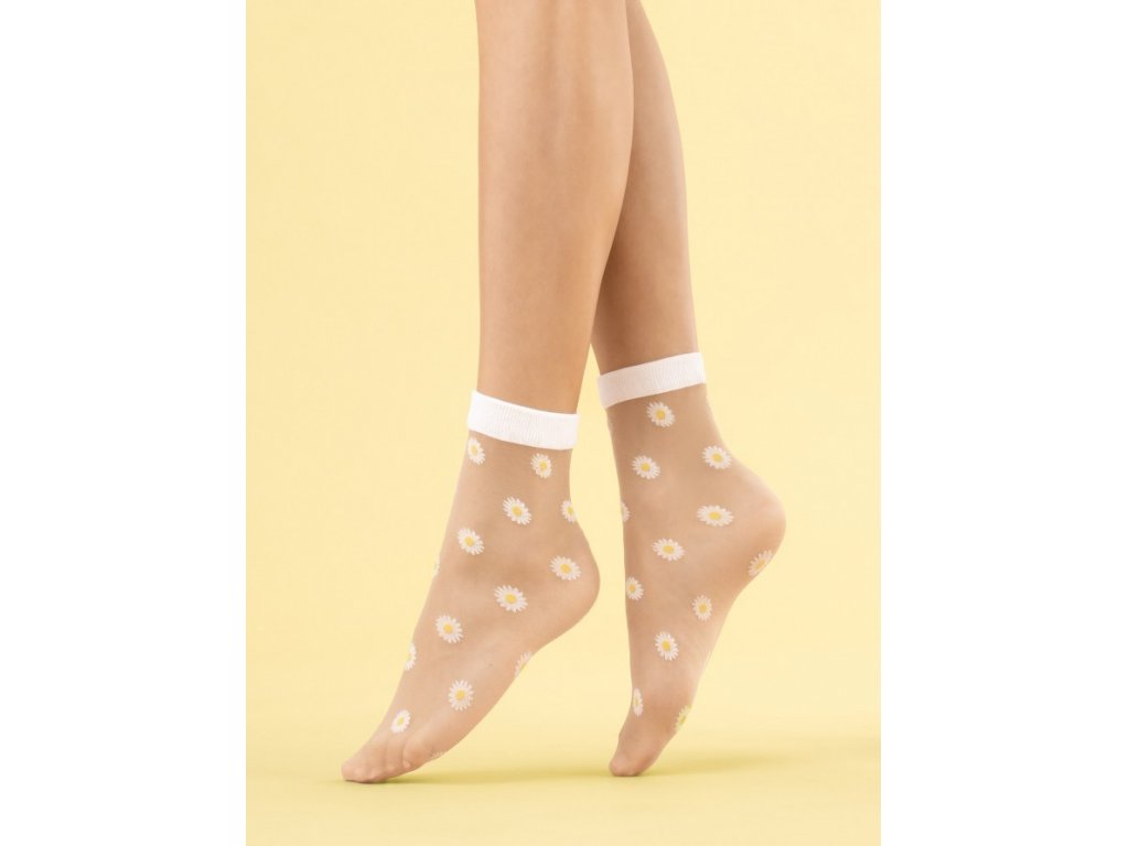 Silonové ponožky se sedmikráskami Louella