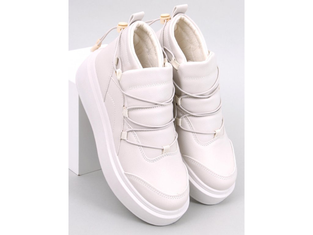 Sneakers na vysoké podrážce Perdita béžové