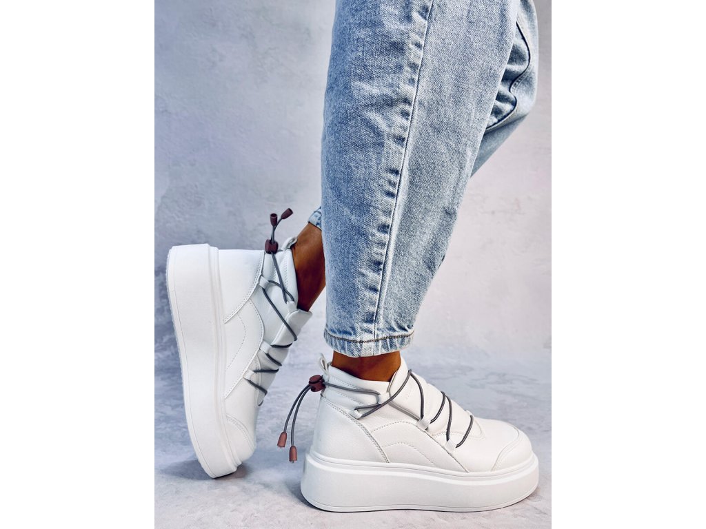 Sneakers na vysoké podrážce Perdita bílé