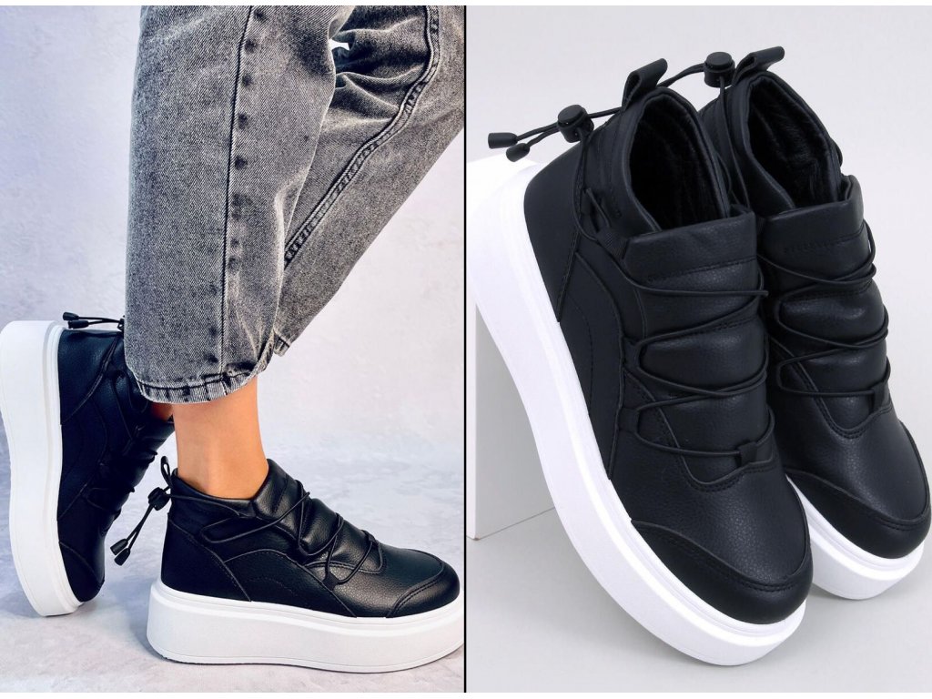Sneakers na vysoké podrážce Perdita černé