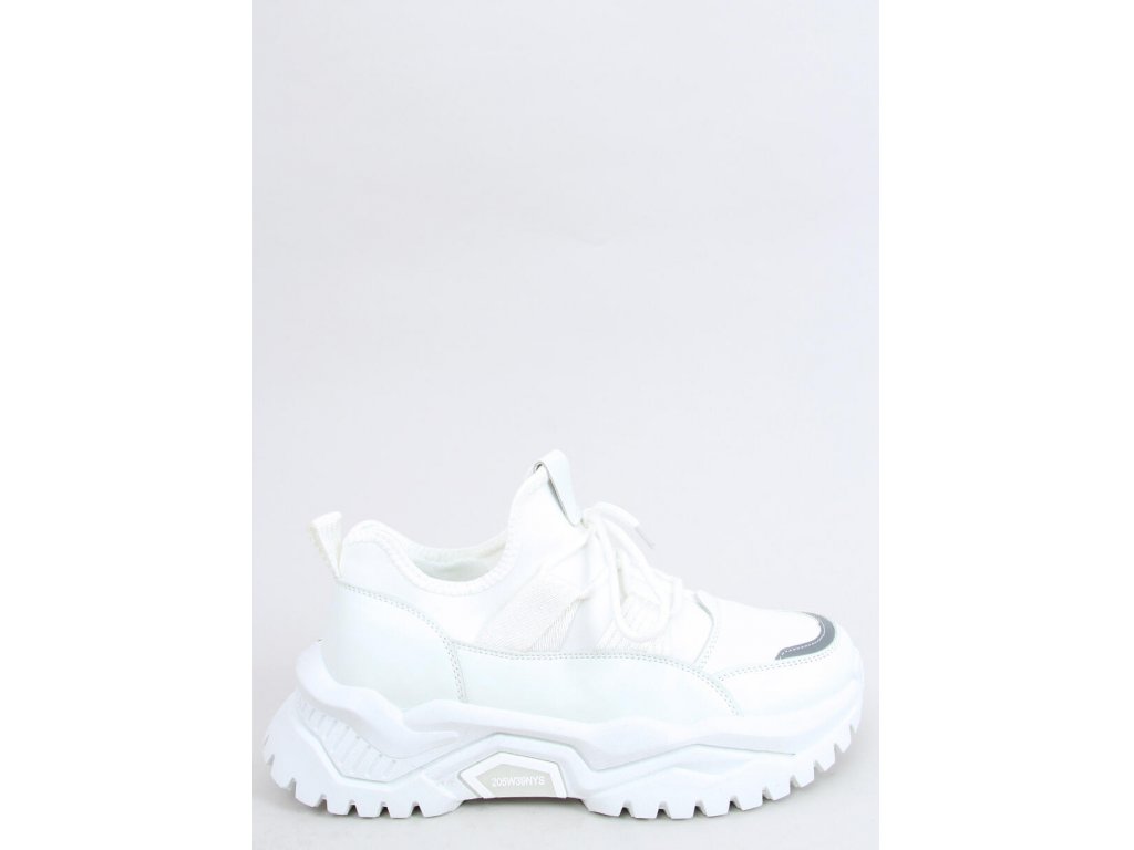 Sportovní boty na vysoké podrážce Alix bílé