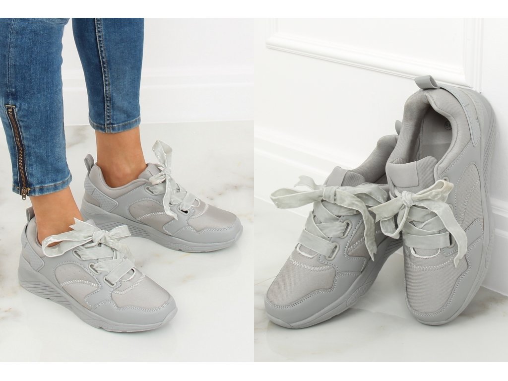 Sportovní boty se stuhou Juliet šedé