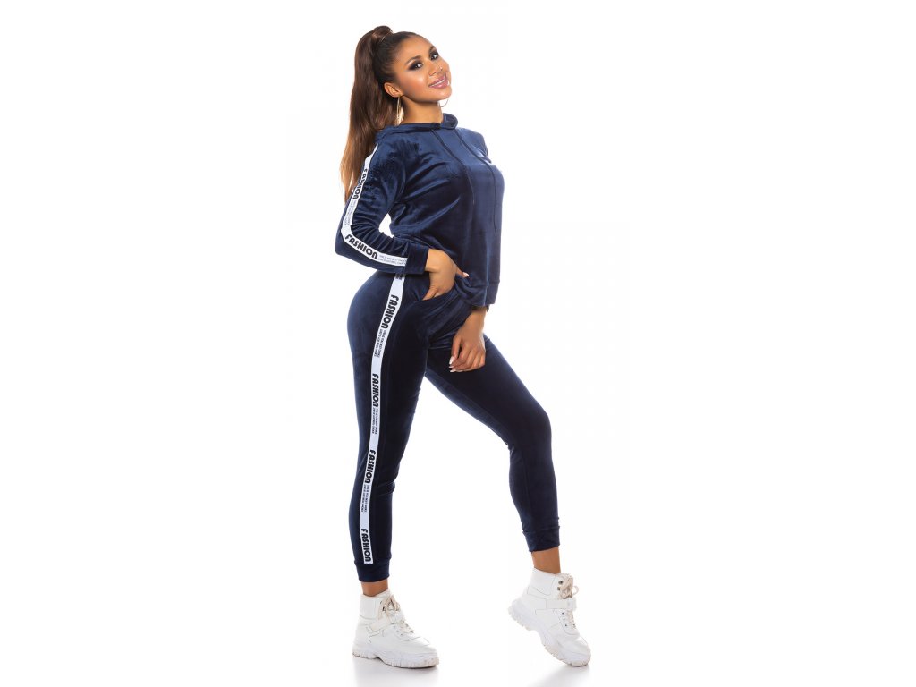 Sportovní fashion set mikina + tepláky Charis námořnický