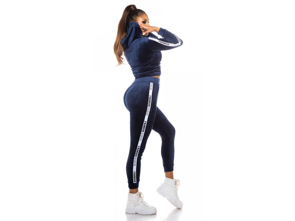 Sportovní fashion set mikina + tepláky Charis námořnický