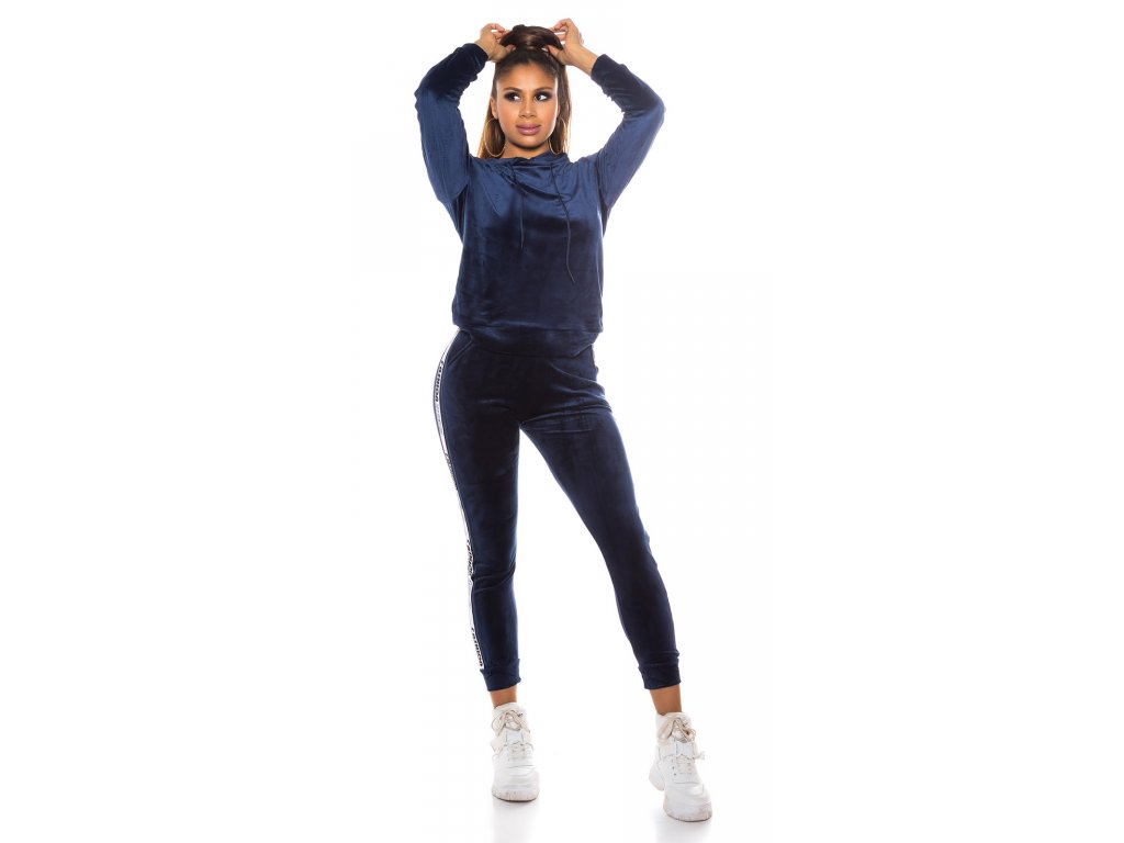 Sportovní fashion set mikina + tepláky Charis námořnický