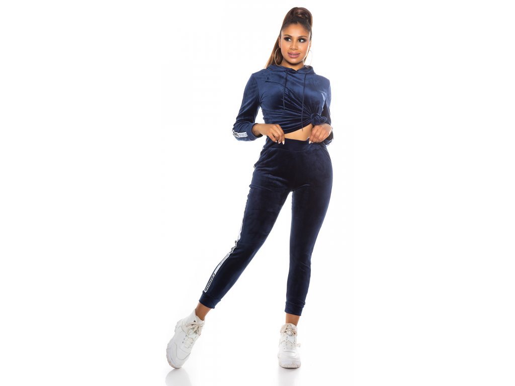 Sportovní fashion set mikina + tepláky Charis námořnický