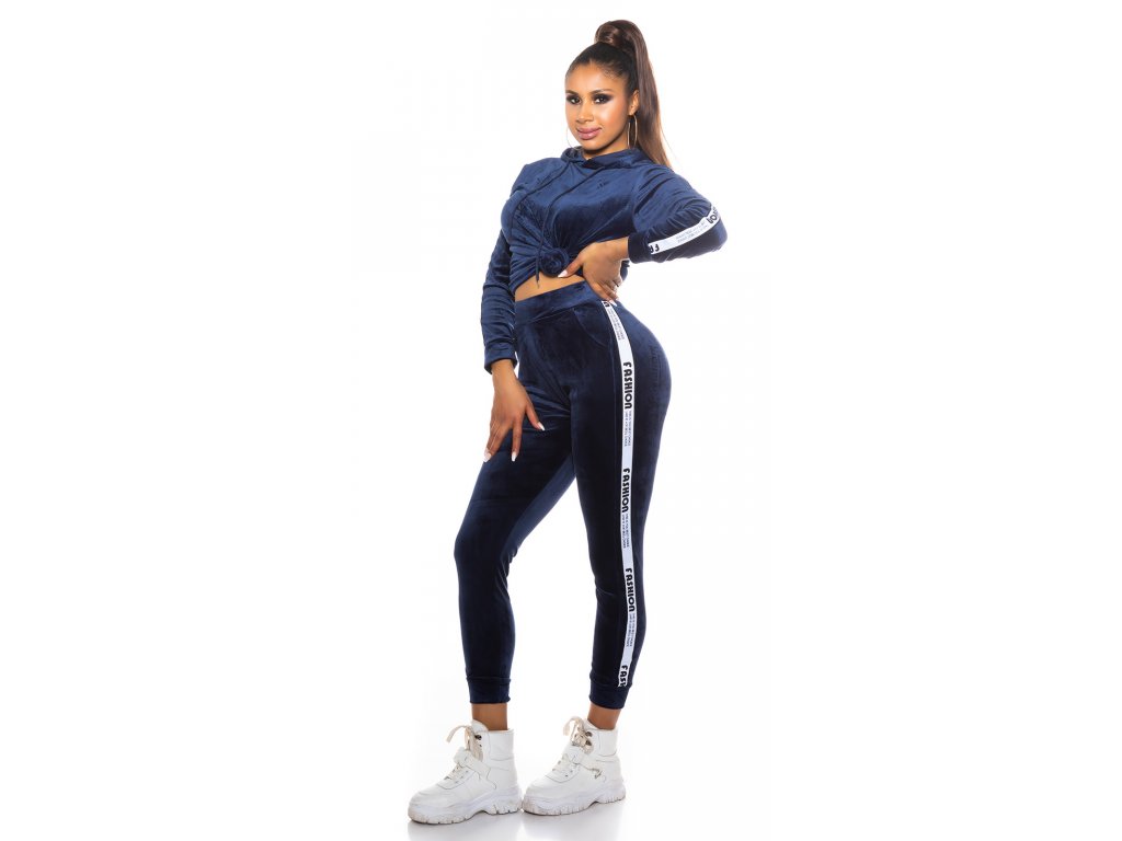 Sportovní fashion set mikina + tepláky Charis námořnický