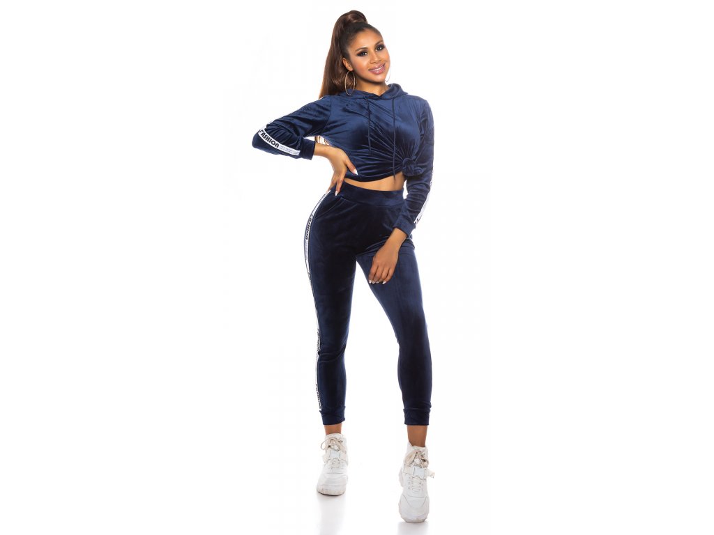 Sportovní fashion set mikina + tepláky Charis námořnický
