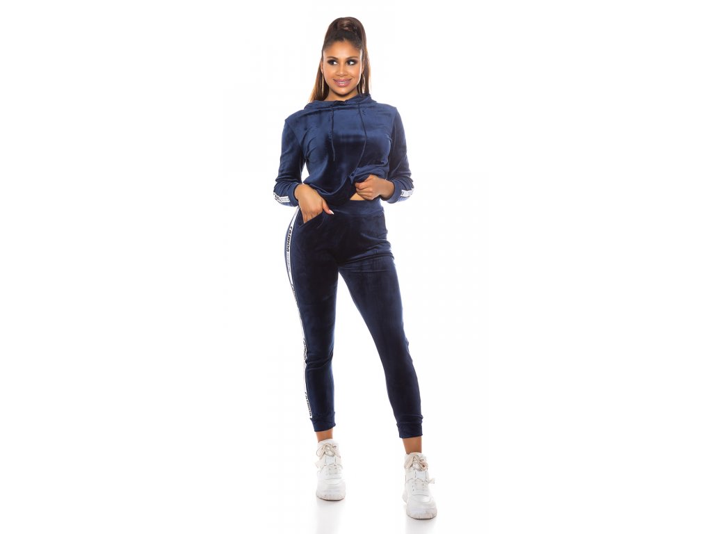 Sportovní fashion set mikina + tepláky Charis námořnický