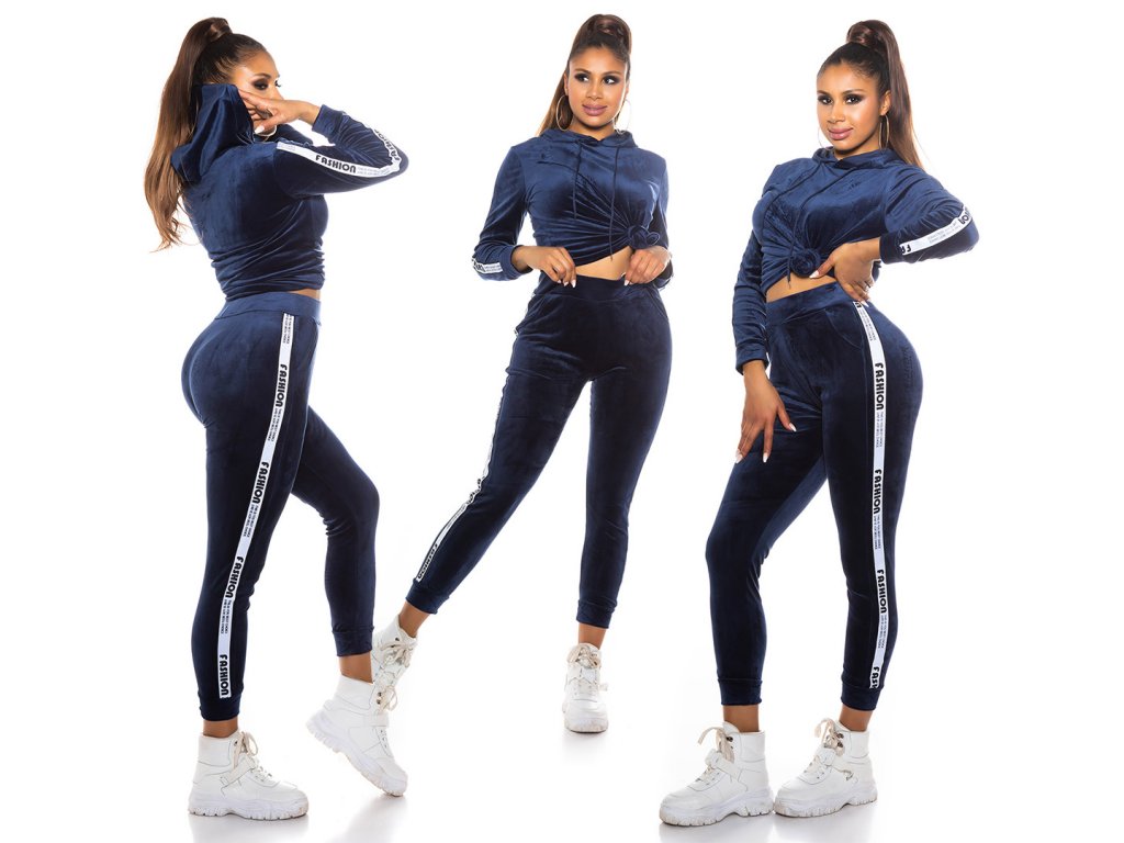 Sportovní fashion set mikina + tepláky Charis námořnický