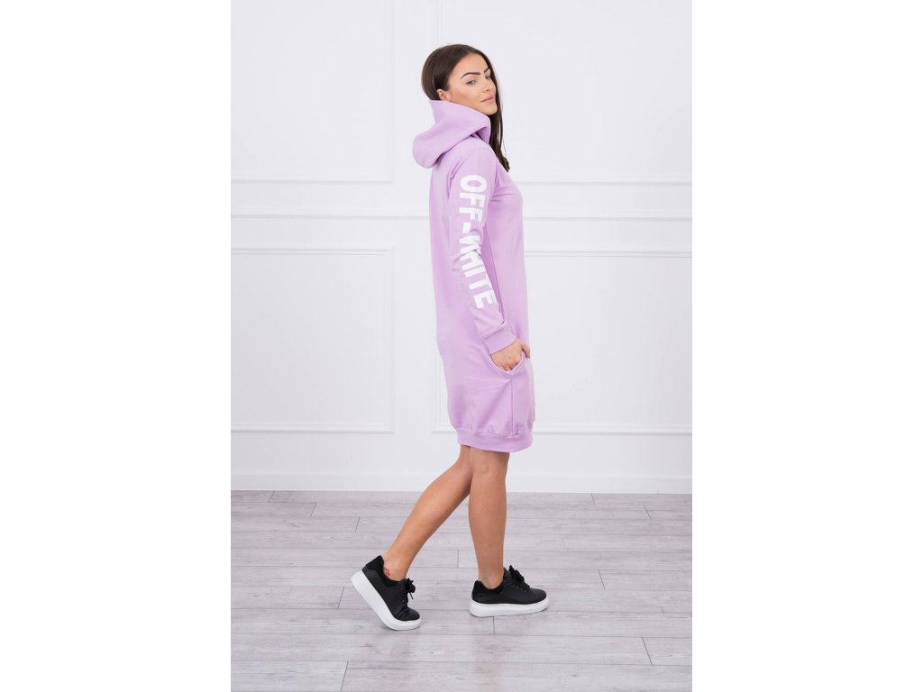 Sportovní šaty s kapucí Anna fialové