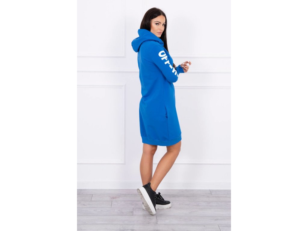 Sportovní šaty s kapucí Anna modré