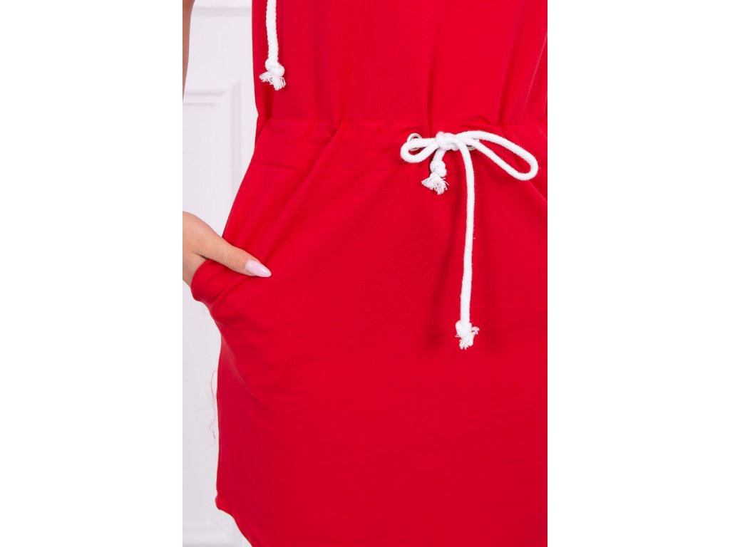 Sportovní šaty s kapucí Joss červené