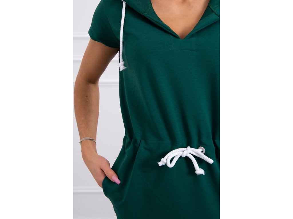Sportovní šaty s kapucí Joss zelené