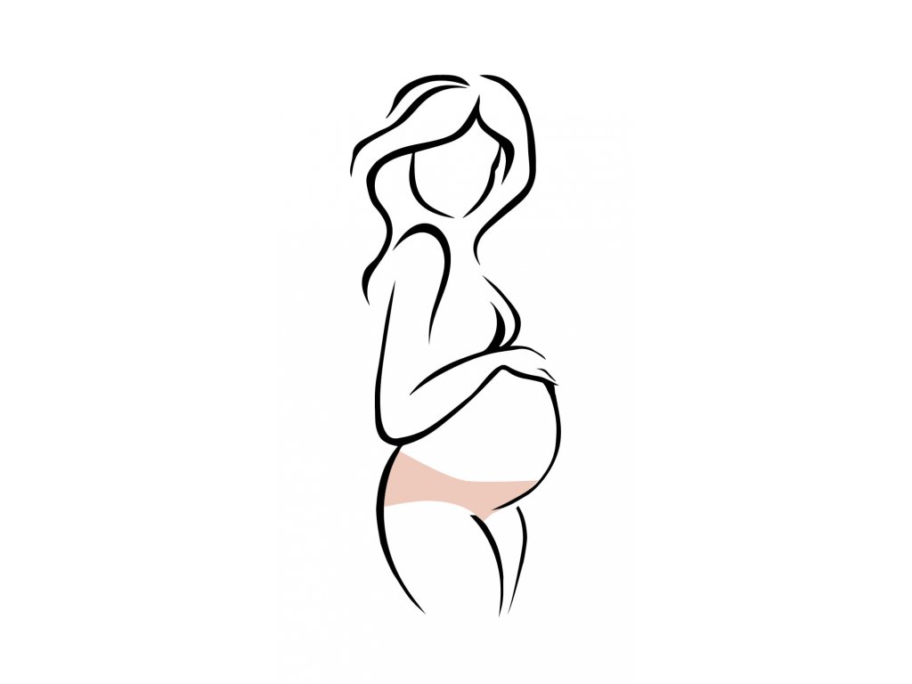 Těhotenské flexibilní bezešvé kalhotky Ireland tělové