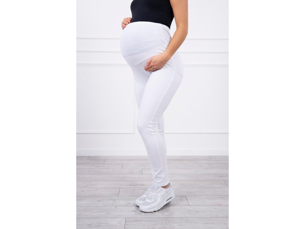 Těhotenské kalhoty Arden bílé