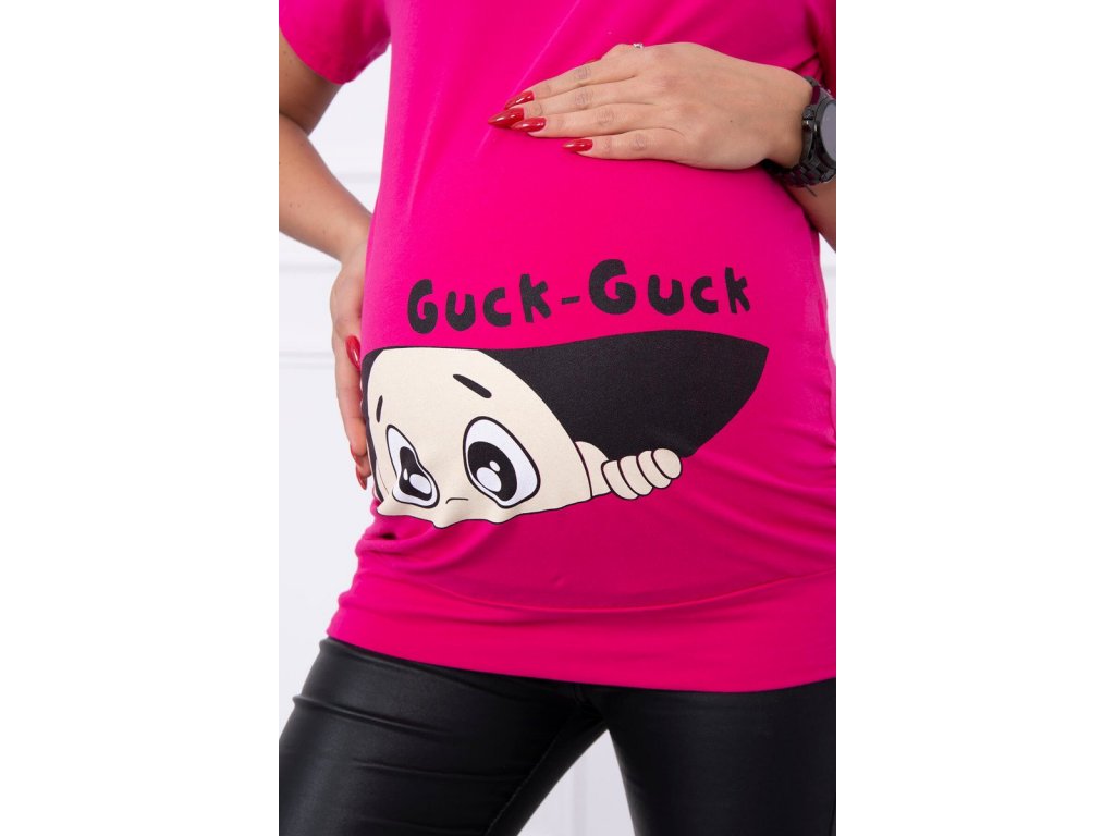 Těhotenské tričko Lallie fuchsiové