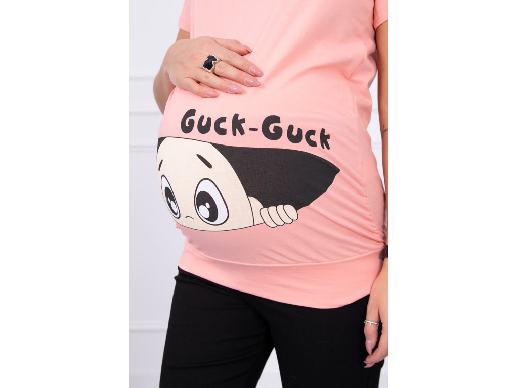 Těhotenské tričko Lallie meruňkové