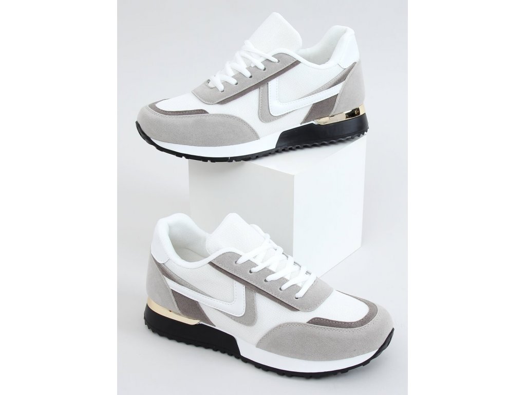 Trendy sportovní boty Olive bílé/šedé